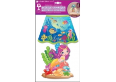 Room Decor Wall lamp self-adhesive illuminated LED mermaid 31 cm