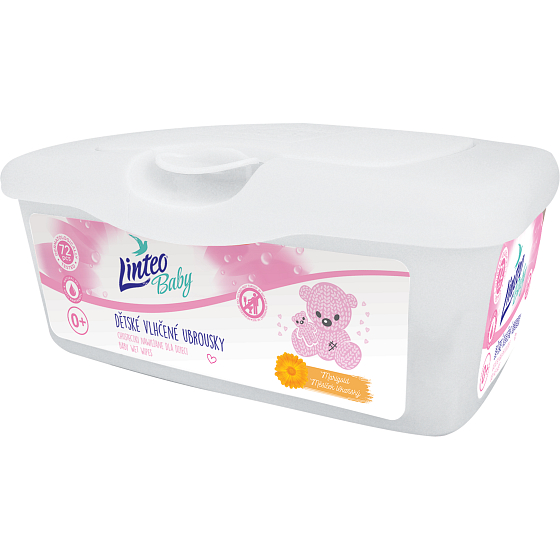 Linteo Baby Soft & Cream wet wipes for children box of 72 pieces