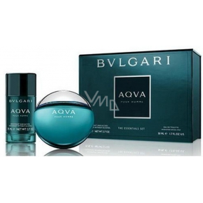 Bvlgari Aqva pour Homme eau de toilette 50 ml + deodorant stick 75 ml, gift set