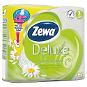 Zewa Deluxe Aqua Tube Camomile Comfort perfumed toilet paper 3 ply 150 pieces 4 pieces, roll that can be rinsed