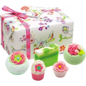 Bomb Cosmetics Three little birds ballistics 2 x 160 g + block 50 g + cupcake 30 g + soap 100 g, cosmetic set