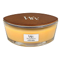 WoodWick Seaside Mimosa - Seaside Mimosa scented candle with a wooden wide wick and lid glass boat 453 g