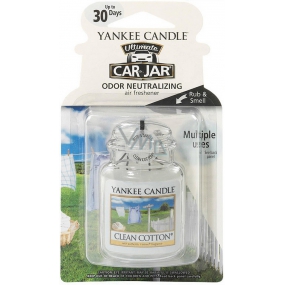 Yankee Candle Clean Cotton - Pure cotton gel scented car tag 30 g