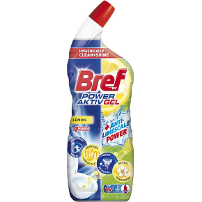 Bref WC gel Power Aktiv Gel Lemon with a freshener, 700 ml