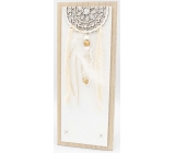 Nekupto Home Decor Wooden board with hooks white 12 x 30 cm