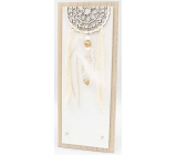 Nekupto Home Decor Wooden Board with Hooks White 12 x 30 cm