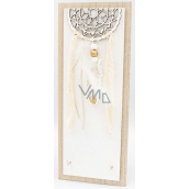 Nekupto Home Decor Wooden Board with Hooks White 12 x 30 cm
