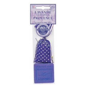 Le Chatelard Lavender cloth bag filled with fragrant mixture 7 g + toilet soap 30 g, cosmetic set