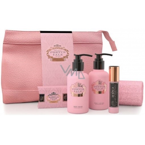 Castelbel Rosé Blush shower gel 100 ml + eau de toilette 10 ml + body lotion 100 ml + soap 40 g + towel 30 x 32 cm + resealable transparent cover, travel set for women