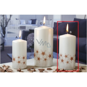 Lima Starlight candle white / copper 60 x 120 mm 1 piece