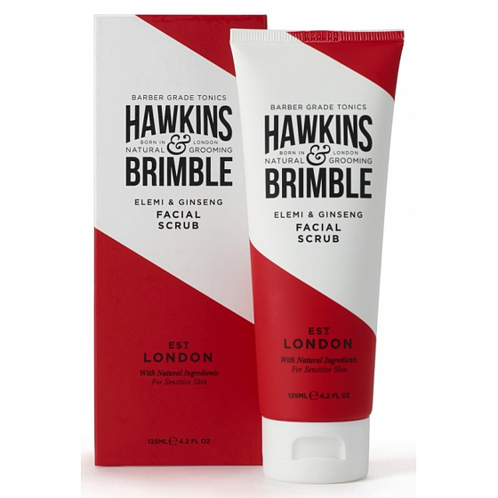 Hawkins & Brimble Men's Facial Scrub with a Subtle Scent of Elemi and Ginseng 125 ml