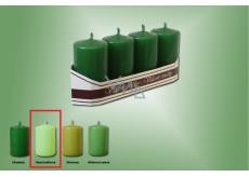Lima Candle light green cylinder 40 x 70 mm 4 pieces