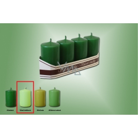 Lima Candle light green cylinder 40 x 70 mm 4 pieces