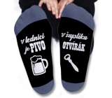 Nekupto Family gifts with humor Socks There is a beer in the fridge, size 43-46