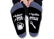 Nekupto Family Gifts with Humor Socks In the fridge is beer, size 43-46