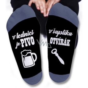 Nekupto Family gifts with humor Socks There is a beer in the fridge, size 43-46
