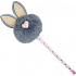 Albi Ballpoint pen with pompom Gray bunny