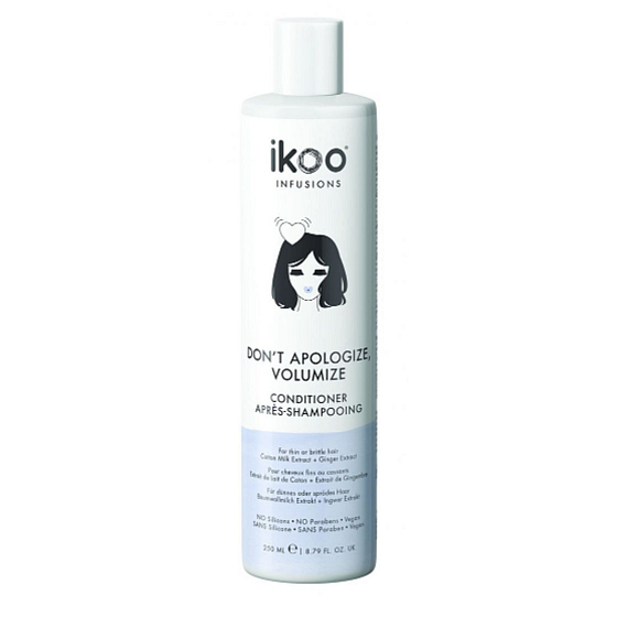 Ikoo Don't Apologize Volumize Conditioner for Fine Hair and Split Ends, for Hair Volume Enhancement 250 ml