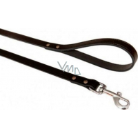 B&F Black Leather Leash 1.6 x 120 cm