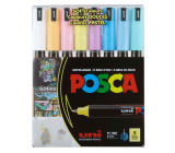 Posca Universal set of acrylic markers 0,7 - 1 mm Pastel colours 8 pieces PC-1MR