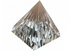 Glass pyramid fluted 40 mm crystal - glass paperweight