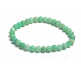 Chrysoprase bracelet elastic natural stone, ball 6 mm / 16 - 17 cm, stone of harmony of family relationships