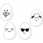 Easter water decals for eggs Emoji 19 x 9 cm 1 sheet