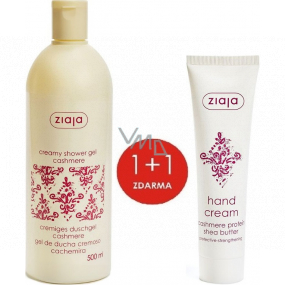 Ziaja Kashmir cream shower soap 500 ml + Kashmir proteins and shea butter hand cream 100 ml, duopack