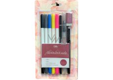 Albi Watercolour dual brush pen set 5 pieces + eraser 1 piece + pencil 1 piece + permanent marker 1 piece