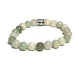 Jade Burmese bracelet elastic natural stone, ball 8 mm / 16-17 cm, stone of peace