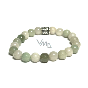 Jade Burmese bracelet elastic natural stone, ball 8 mm / 16-17 cm, stone of peace