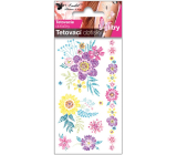 Tattoo decals with glitter Flowers 10,5 x 6 cm