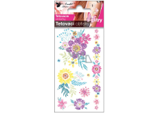 Tattoo decals with glitter Flowers 10,5 x 6 cm