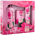 Rose of Bulgaria shampoo with rose water for hair 330 ml + toilet soap 100 g + hand cream with rose water 75 ml, cosmetic set for women