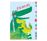 Ditipo Playful Birthday Card Celebrating Snatch, little crocodile 224 x 157 mm