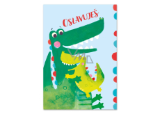 Ditipo Playful Birthday Card Celebrating Snatch, little crocodile 224 x 157 mm