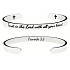 Stainless steel bracelet silver with engraving Believe in God..., open cuff, 6 mm