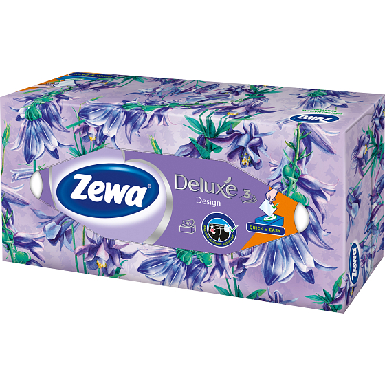 Zewa Deluxe Family Box 3-ply paper tissues, 90 pcs