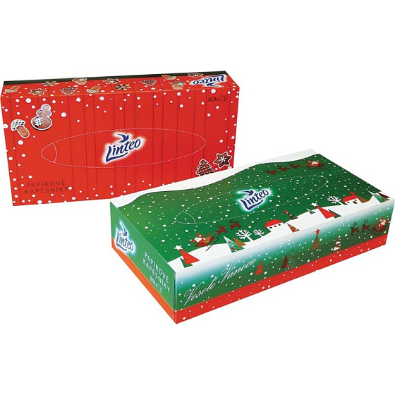 Linteo Elite paper handkerchiefs with the scent of cinnamon and oranges 2 ply, 80 pieces box