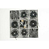 Straw decorations in box, black with silver glitter 30 pieces 2273
