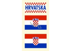 Arch tattoo decals on face and body Croatia flag 3 motif