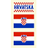 Arch tattoo decals on face and body Croatia flag 3 motif