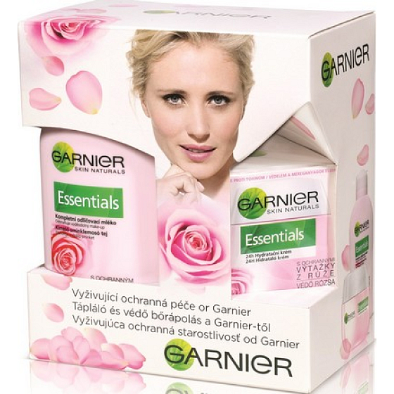 Garnier for skin hydration day cream 50 ml + milk 200 ml, cosmetic set