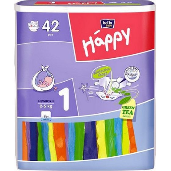 Bella Happy 1 Newborn 2-5 kg diaper pants 42 pieces