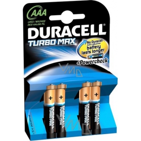 Duracell Turbo Max Battery AAA LR03 / MX2400 4 pcs