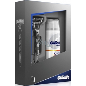 Gillette Mach3 razor + Mach3 Irritation 5 Defense shaving gel 75 ml, cosmetic set, for men