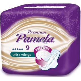 Pamela Premium Ultra Wings sanitary napkins with wings 9 pieces