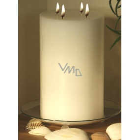 Lima Rustik candle white cylinder 4 wicks burning time approx. 175 hours 190 x 300 mm