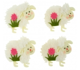 Plush sheep on a clip 5 cm in a bag of 4 pieces