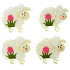 Plush sheep on a clip 5 cm in a bag, 4 pieces